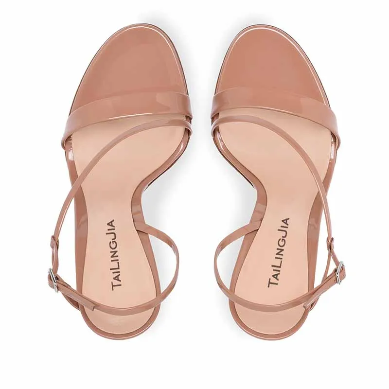 Women's open toe party shoes ankle strap stiletto heeled sandals